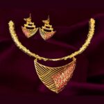 Exclusive Parashmani Jewellers Replica with Diamond Frosting work Meena Kari Hasuli Necklace