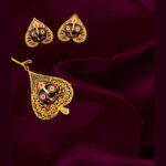 Traditional Heart Shape Lord Jagannath Motif Minakari Diamond Frosting work Shyamsundar Replica Pendant
