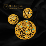 Floral Motif Noksha Pendant Set