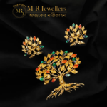 Tree Motif Noksha Meenakari Pendant Set